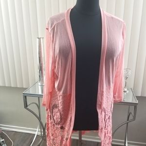Peach/Coral Cardigan/Coat/Kimono
